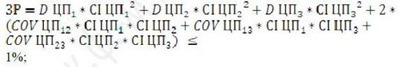 Б956, 2 - Excel, Формула Загального ризику