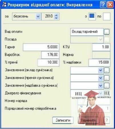 Б1268, Рис. 7.77 - Уведення розрахунку відрядної оплати