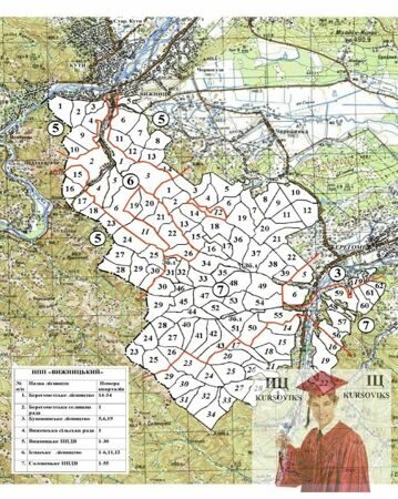 Б3176, Рис. 1.1 - Мапа нинішньої території НПП Вижницький