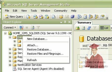 Б1314, Рис. 2 – Створення бази даних в SQL Server Management Studio