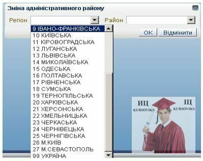 Б1198, Рис. 3 - Зміна адміністративного району в системі Податковий блок
