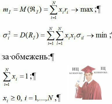 Б749, 1 - класичної моделі Марковіца