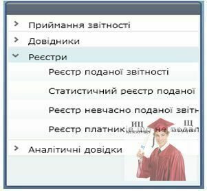 Б1201, Рис. 48 – Пункт меню Реєстр системи Податковий блок