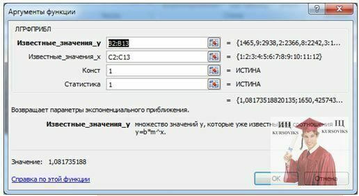 Б677, 6 - Діалогове вікно « Аргументы функции»